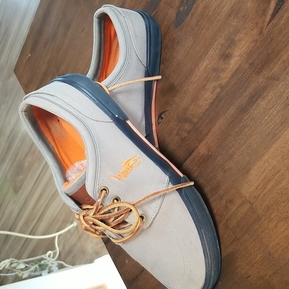 POLO RALPH LAUREN CANVAS SNEAKERS FAXON LOW SIZE 9D - Picture 4 of 7